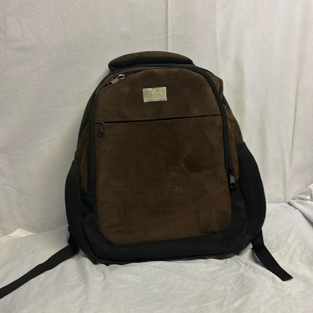 Belmond -  Train Machu Picchu - Souvenir Brown Suede Backpack/Laptop Bag